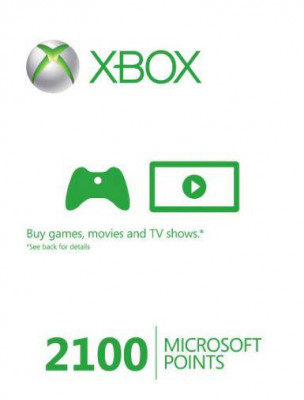 Xbox Live 2100 Microsoft Points