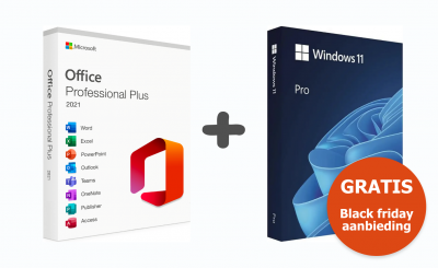 Microsoft Office Professional Plus 2021 (internet activatie) met gratis Windows 11 Professional